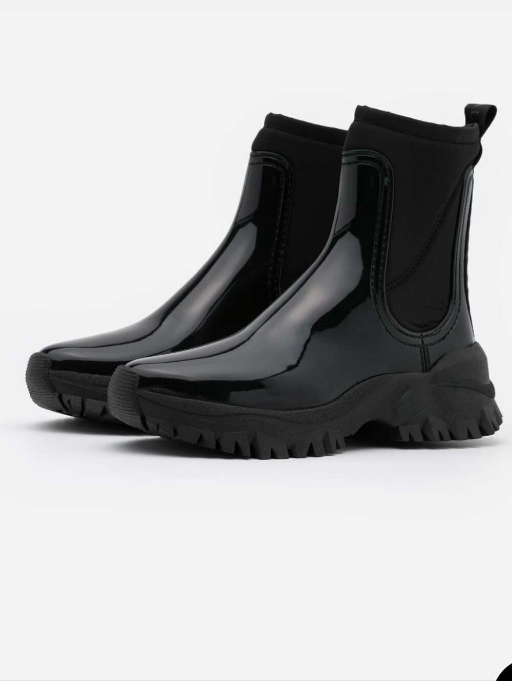 Lemon Jelly Chelsea Vegan Leather Ankle Rain Combat Boots